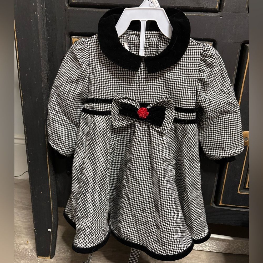 ⭐️ 5 For $25 Bonnie Baby Vintage Houndstooth Dress (18m)